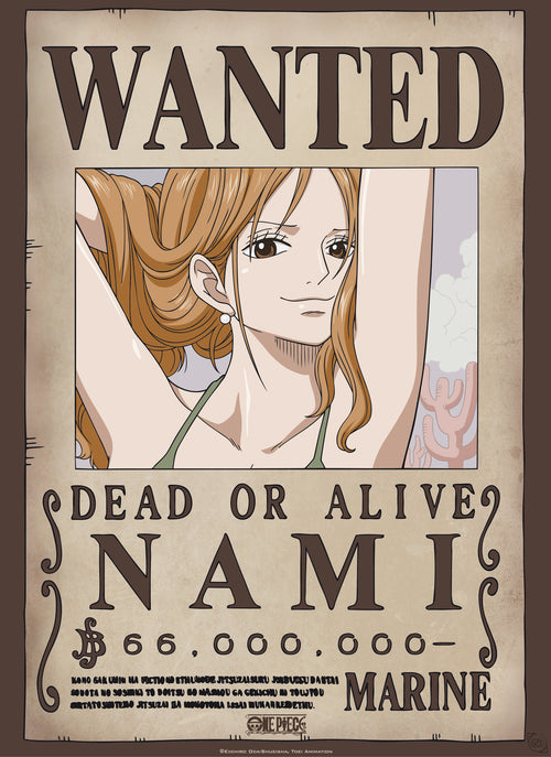 Abystyle Gbydco231 One Piece Wanted Nami Poster 38x52cm | Yourdecoration.com