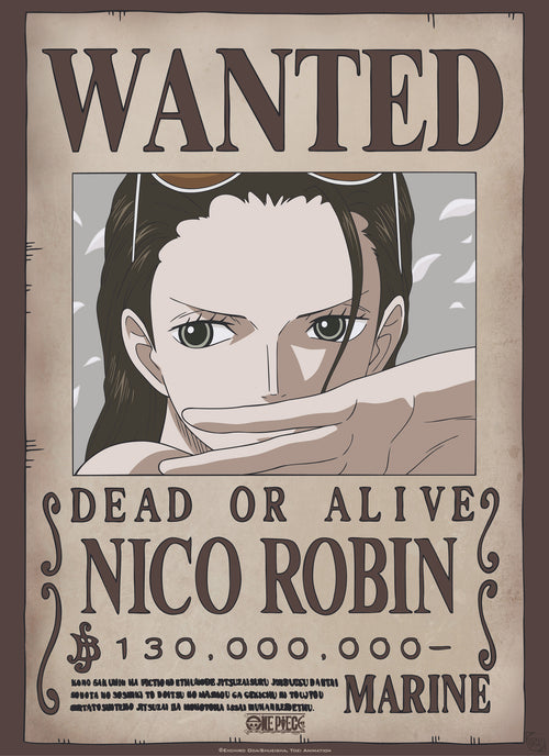 Abystyle Gbydco234 One Piece Wanted Nico Robin Poster 38x52cm | Yourdecoration.com