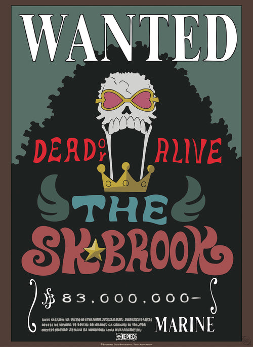 Abystyle Gbydco236 One Piece Wanted Brook Poster 38x52cm | Yourdecoration.com