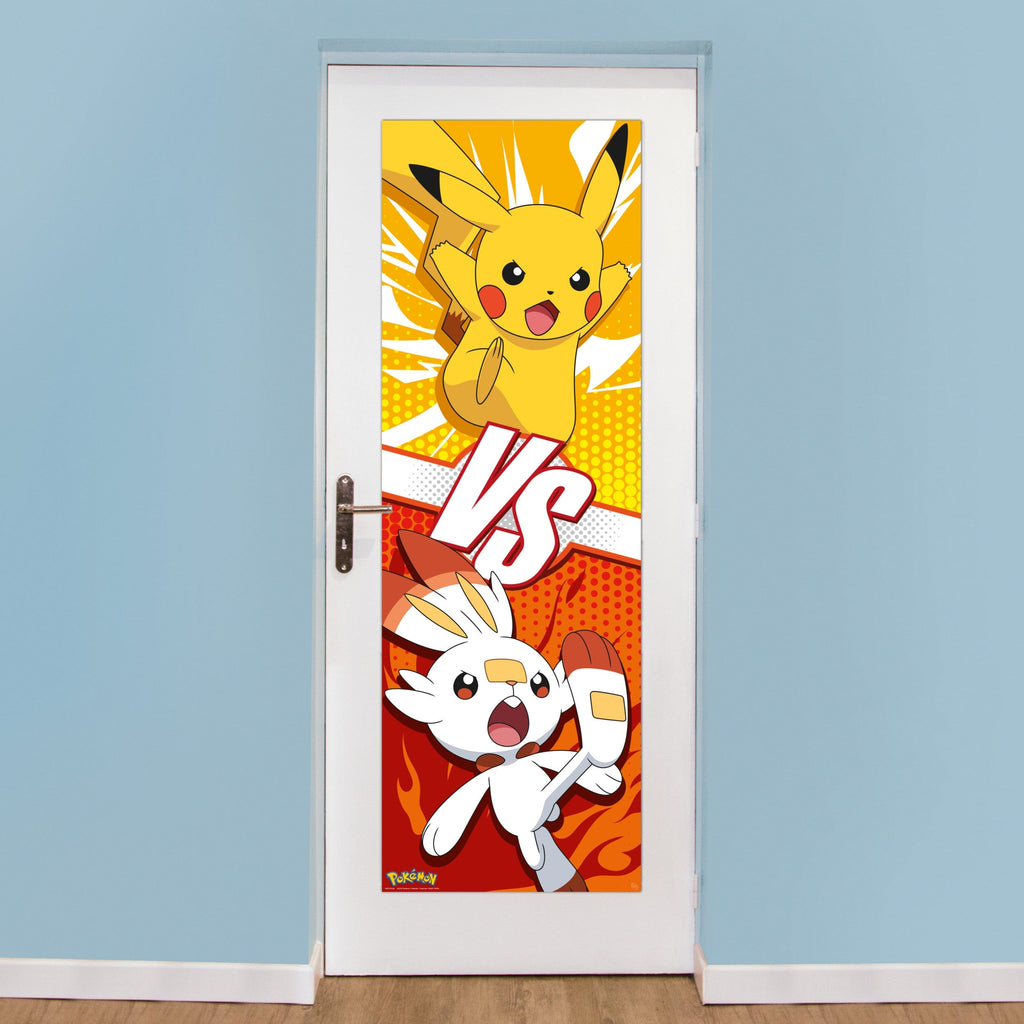 abystyle gbydco293 pokemon pikachu and scorbunny poster 53x158cm sfeer | Yourdecoration.com
