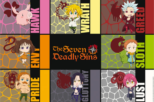 abystyle gbydco351 the seven deadly sins s3 chibi sins poster 91,5x61cm | Yourdecoration.com