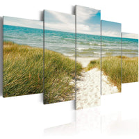 Canvas Print Sea Melody 5 Panels 100x50cm
