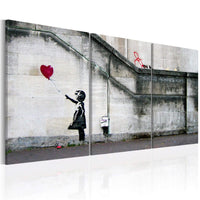 Canvas Print Er is altijd hoop Banksy 3 Panels 60x30cm