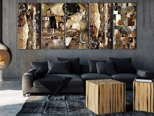 Canvas Print Together Forever Narrow 5 Panels 200x80cm
