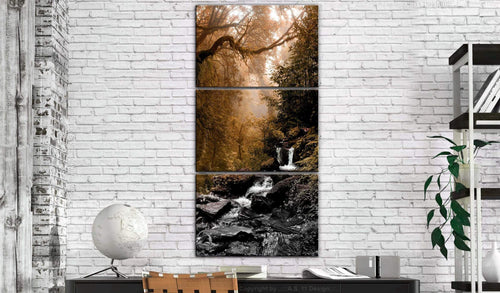 Canvas Print Small Waterfall 3 Panels 60x120cm