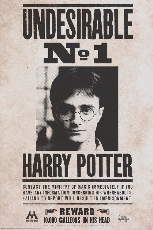 Gbeye Harry Potter Undesirable Nr 1 Poster 61X91 5cm | Yourdecoration.com