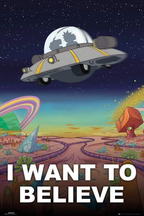 GBeye Rick and Morty I Want to Believe Poster 91,5x61cm | Yourdecoration.com