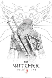 GBeye The WItcher Geralt Sketch Poster 61x91,5cm | Yourdecoration.com