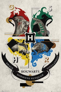 GBeye Harry Potter Animal Crest Poster 61x91,5cm | Yourdecoration.com