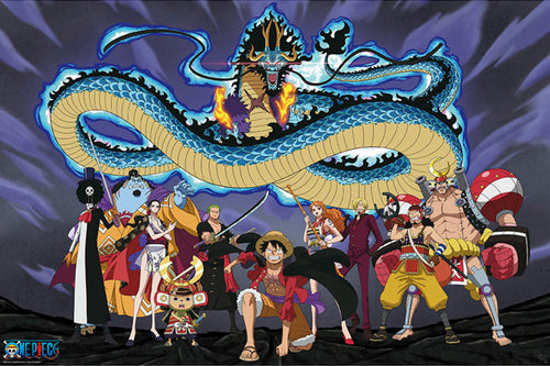 Gbeye GBYDCO037 One Piece The Crew Vs Kaido Poster 91-5x61cm | Yourdecoration.com