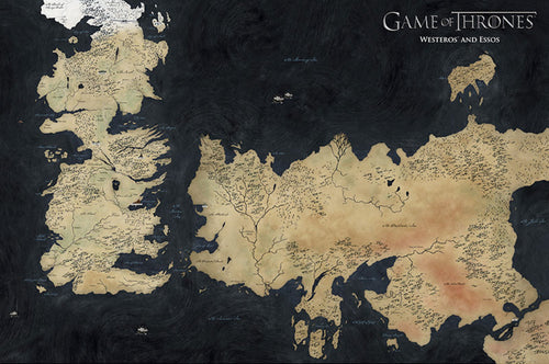 Gbeye GBYDCO140 Game Of Thrones Westeros Map Poster 91-5x61cm | Yourdecoration.com