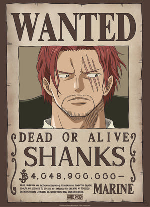 Gbeye Gbydco261 One Piece Wanted Shanks Poster 38x52cm | Yourdecoration.com