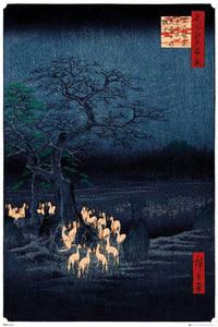 GBeye Hiroshige New Years Eve Foxfire Poster 61x91,5cm | Yourdecoration.com