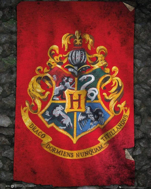 GBeye Harry Potter Hogwarts Flag Poster 40x50cm | Yourdecoration.com
