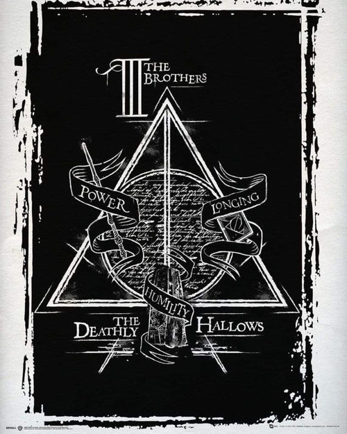 GBeye Harry Potter Deathly Hallows Graphic Poster 40x50cm | Yourdecoration.com