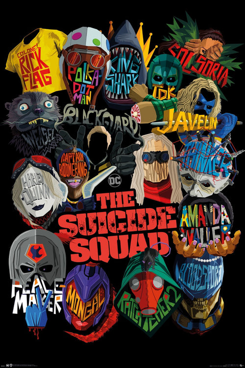 Gbeye The Suicide Squad Icons Poster 61X91 5cm | Yourdecoration.com
