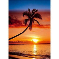 GBeye Sunset and Palm Tree Poster 61x91,5cm | Yourdecoration.com
