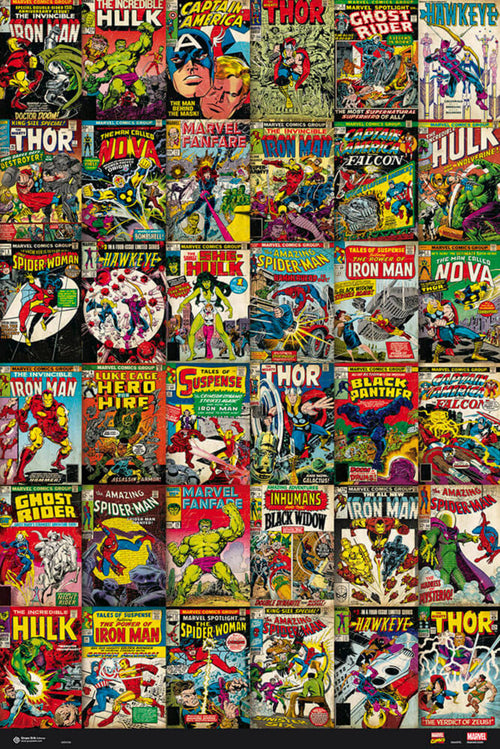 Grupo Erik GPE4785 Marvel Comics Classic Covers Poster 61X91,5cm | Yourdecoration.com