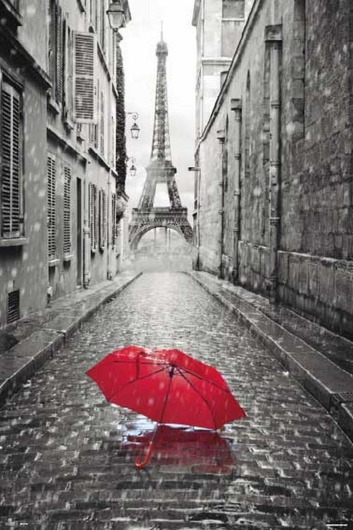 Grupo Erik GPE4860 Paris Umbrella Red Poster 61X91,5cm | Yourdecoration.com