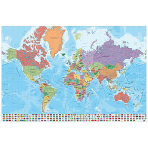Grupo Erik GPE5127 Map World Ita Physical Politic Poster 91,5X61cm | Yourdecoration.com