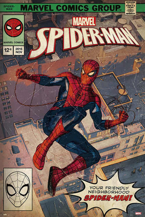 Grupo Erik GPE5191 Marvel Spider Man Comic Front Poster 61X91,5cm | Yourdecoration.com