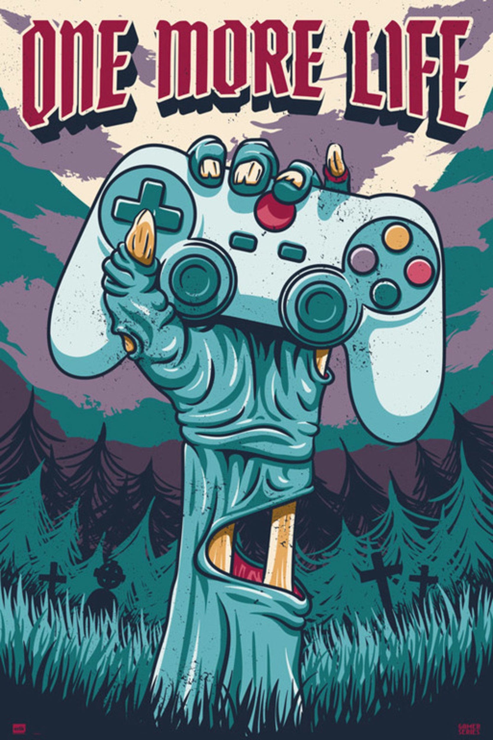 Grupo Erik GPE5230 Gamer One More Life Poster 61X91,5cm | Yourdecoration.com