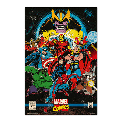 Grupo Erik GPE5264 Marvel Comics Infinity Retro Poster 61X91,5cm | Yourdecoration.com