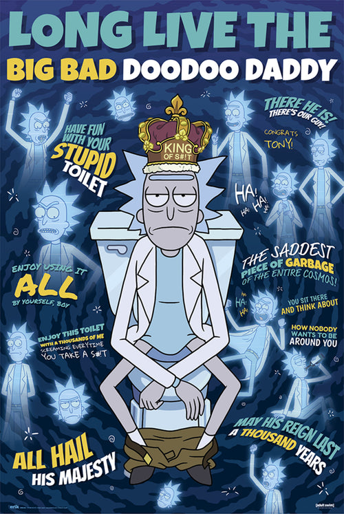 Grupo Erik GPE5448 Rick And Morty Doodoo Daddy Poster 61X91,5cm | Yourdecoration.com