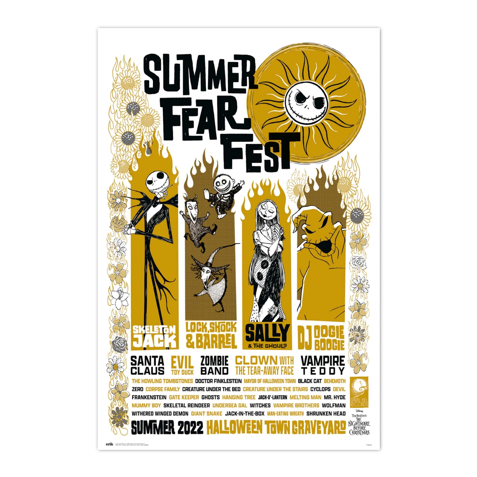 Grupo Erik GPE5521 Disney Nightmare Before Christmas Summer Fear Fest Poster 61X91,5cm | Yourdecoration.com