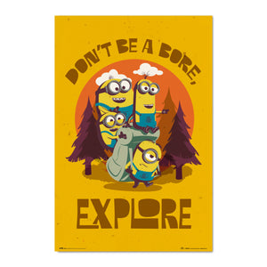 Grupo Erik Gpe5602 Poster Minions Don T Be Bore Explore | Yourdecoration.com