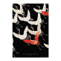Grupo Erik Gpe5627 Poster Furisode With A Myriad Of Flying Cranes | Yourdecoration.com