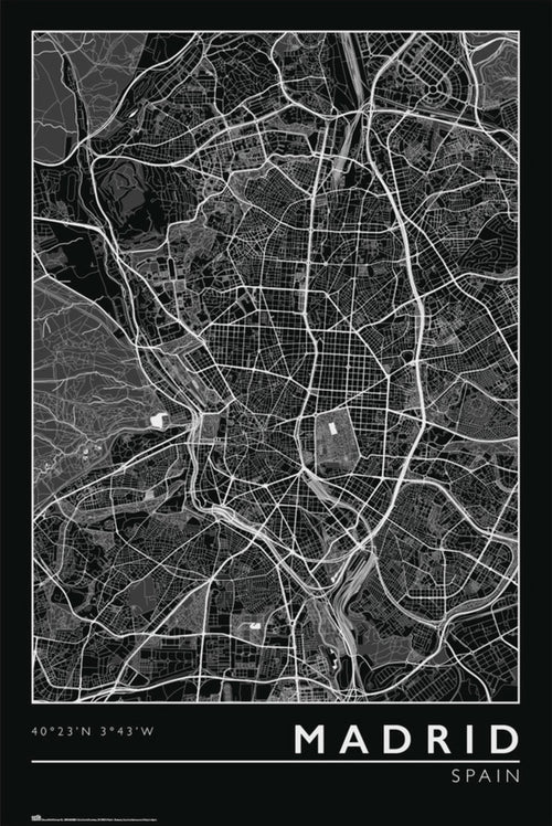grupo erik gpe5635 madrid city map poster 61x91.5cm | Yourdecoration.com