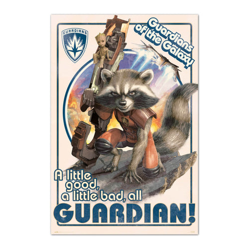 Grupo Erik Gpe5649 Marvel Guardians Of The Galaxy Rocket Baby Groot Poster 61X91 5cm | Yourdecoration.com