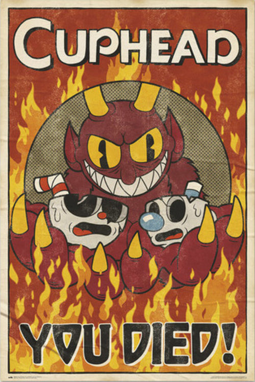 Poster Cuphead You Died 61x91,5cm