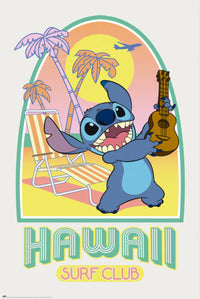 grupo erik gpe5733 stitch hawaii club surf affiche poster 61x91 5cm | Yourdecoration.com