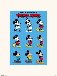 Grupo Erik Disney Mickey Mouse Evol Art Print 30x40cm | Yourdecoration.com