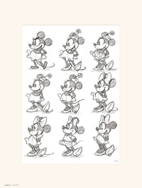 Grupo Erik Disney Minnie Sketch Art Print 30x40cm | Yourdecoration.com