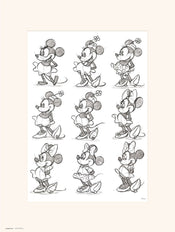 Grupo Erik Disney Minnie Sketch Art Print 30x40cm | Yourdecoration.com