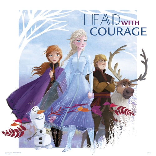 Grupo Erik Frozen Lead With Courage Art Print 30x30cm | Yourdecoration.com