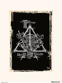 Grupo Erik Harry Potter Deathly Hallows Symbol Art Print 30x40cm | Yourdecoration.com
