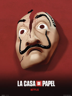 Grupo Erik La Casa De Papel Mascara Art Print 30x40cm | Yourdecoration.com