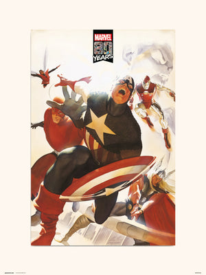 Grupo Erik Marvel 80 Years Avengers Art Print 30x40cm | Yourdecoration.com