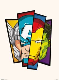 Grupo Erik Marvel Avengers Art Print 30x40cm | Yourdecoration.com