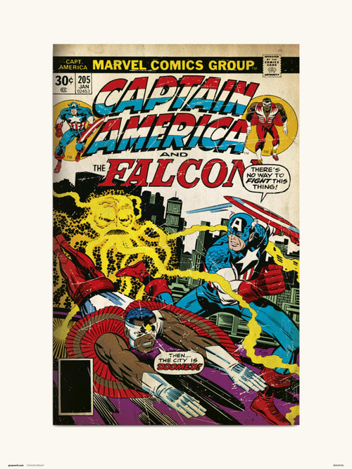 Grupo Erik Marvel Captain America 205 Art Print 30x40cm | Yourdecoration.com