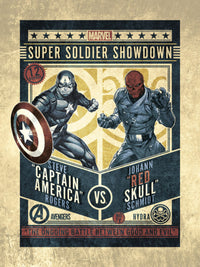 Grupo Erik Marvel Comics Captain America Vs Red Skull Art Print 30x40cm | Yourdecoration.com