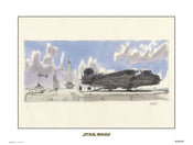 Grupo Erik Star Wars Concept Art Milennium Falcon Art Print 40x30cm | Yourdecoration.com