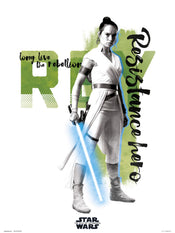 Grupo Erik Star Wars Episode Ix Rey Resistance Hero Art Print 30x40cm | Yourdecoration.com