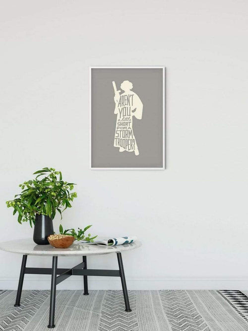 Komar Star Wars Silhouette Quotes Leia Art Print 30x40cm Sfeer | Yourdecoration.com
