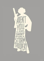 Komar Star Wars Silhouette Quotes Leia Art Print 50x70cm | Yourdecoration.com