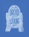 Komar Star Wars Silhouette Quotes R2D2 Art Print 40x50cm | Yourdecoration.com